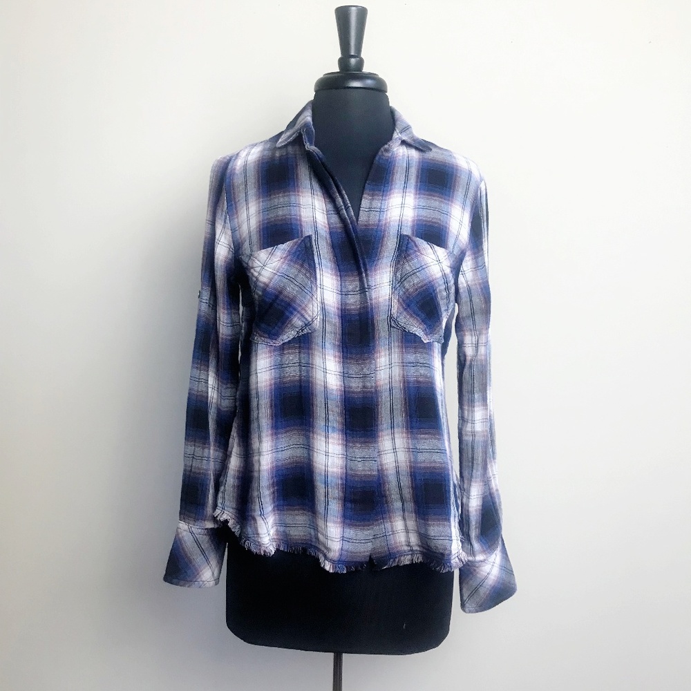 CLOTH & STONE NWOT Raw Hem Flannel